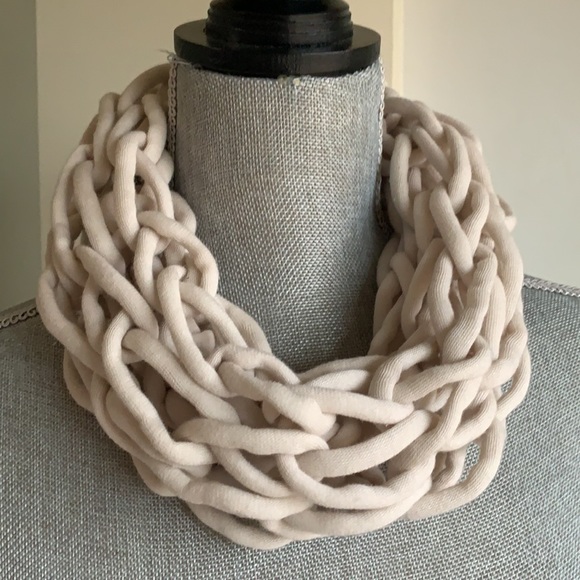 rosinadesignz Accessories - Snow handmade arm knit infinity scarf